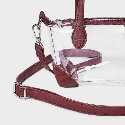 Game Day Clear Pouchette Crossbody Bag - Wild Fable Maroon