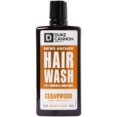 Duke Cannon Cedarwood 2-in-1 Hair Wash - Fresh Cedar Shampoo and Conditioner for Men - 14 fl. oz