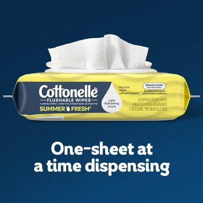 Cottonelle Flushable Personal Wipes Summer Fresh - 2ct