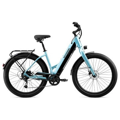 Schwinn Adult Coston DX 27.5" Step Through Hybrid Electric Bike - Blue L/XL (LOCAL PICKUP ONLY)