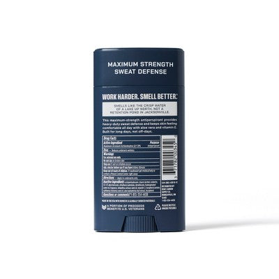 Duke Cannon Supply Co. Trench Warfare Men's Solid Antiperspirant & Deodorant Stick Midnight Swim - 3oz