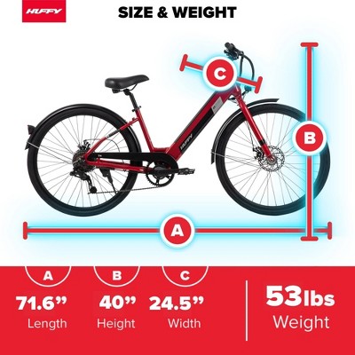 Huffy Lyndon Step-Through Electric Bike - 27.5" Wheels - 20 MPH - 36V - Red (LOCAL PICKUP ONLY)