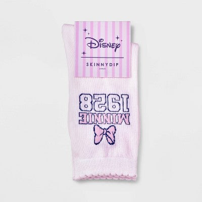 Women's Minnie Mouse Socks - Light Pink M/L