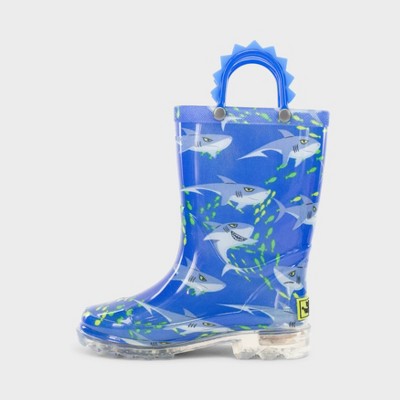Western Chief Toddler Boys Sharks Swim Rain Boots - Blue 5T