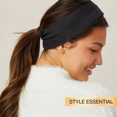 scunci No-Slip Grip Hosiery Nylon Headband - Black - All Hair