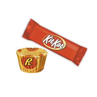 Reese's and Kit Kat Miniatures Milk Chocolate Assortment Candy Variety Pack - 33.36oz