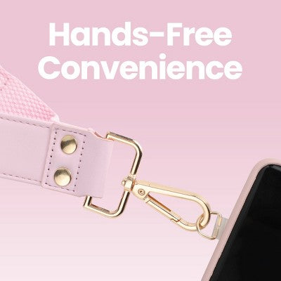 GEMS Crossbody Phone Strap with Wallet - Pink