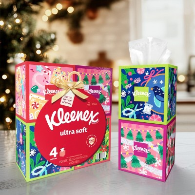 Kleenex Ultra Soft Holiday Facial Tissue - 4pk/60ct