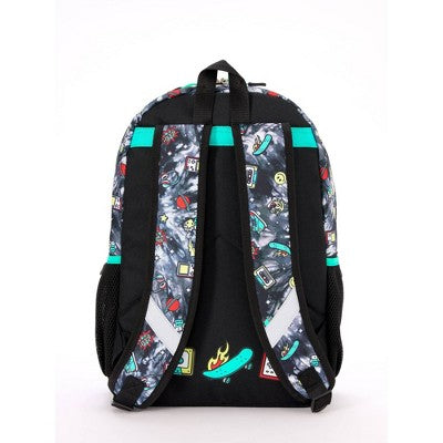 Locker Club Kids' 16L Kids Backpack with Lunch Box Headphone - Black: Preschool, Tear-Resistant