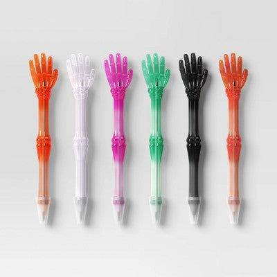 6ct 6" Skeleton Hand Pen Party Favors - Hyde and EEK! Boutique