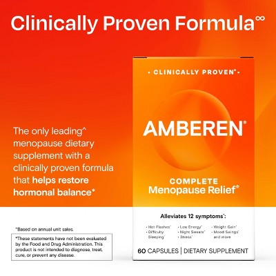 Amberen Menopause Relief Dietary Supplement Capsules - 60ct