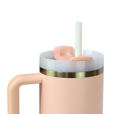 CharCharms 6pk 30oz Solid Water Bottle Straws: Reusable Polypropylene, Dishwasher-Safe, Pink Drinkware Accessories