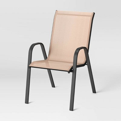 Sling Stacking Chair Tan/Black - Room Essentials (LOCAL PICKUP ONLY)
