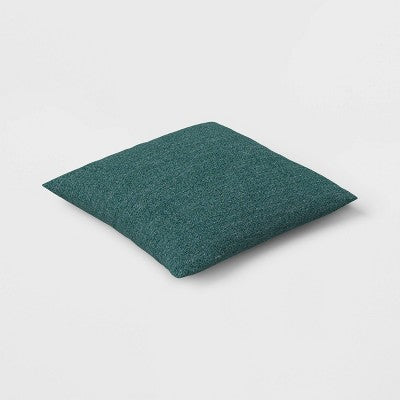 18"x18" Outdoor Square Decorative Pillow Cover Dark Teal Blue - Threshold