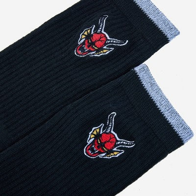 Men's Stranger Things Hellfire Club Athletic Crew Socks - Black 6-12