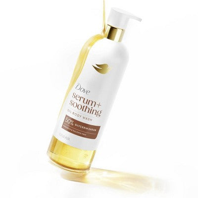 Dove Beauty Sandalwood Serum+Soothing Oil Body Wash - 50% Glycerin Serum - 15.3 fl oz