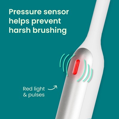quip 360 Oscillating Rechargeable Electric Toothbrush + Travel Case - White/Silver