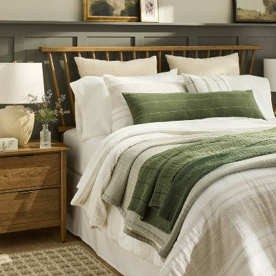 Grid Matelasse Throw Blanket Dark Green - Hearth & Hand with Magnolia