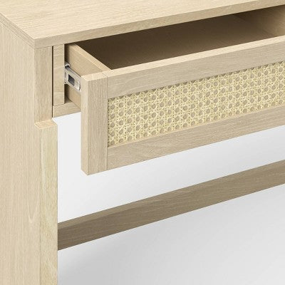 Woven Desk with Two Drawers Naturals - Threshold (LOCAL PICKUP ONLY)