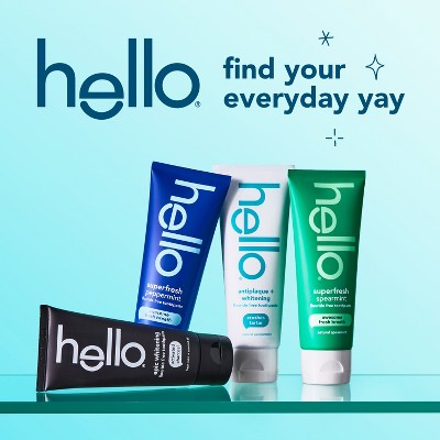 hello Antiplaque and Whitening Fluoride Free Toothpaste - Natural Peppermint - 5oz/2pk