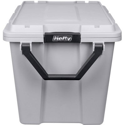 Hefty 28gal Max Tote Wheel: Polypropylene Storage Bin with Lid, Locking Handles & Wheels, Universal Utility Tubs, Gray (LOCAL PICKUP ONLY)