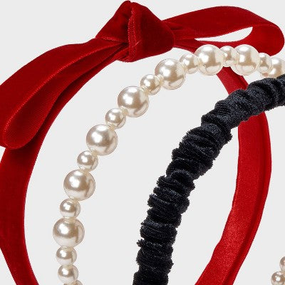 Girls' 3pk Holiday Headband Set - Cat & Jack