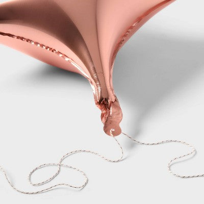 3ct Rose Gold Star Shaped Foil Balloons - Spritz