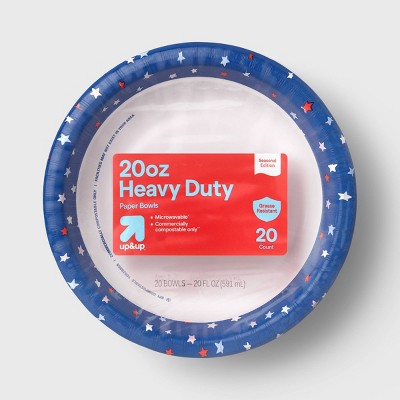 Disposable Bowls - RWB Stars - 20oz/20ct - up&up