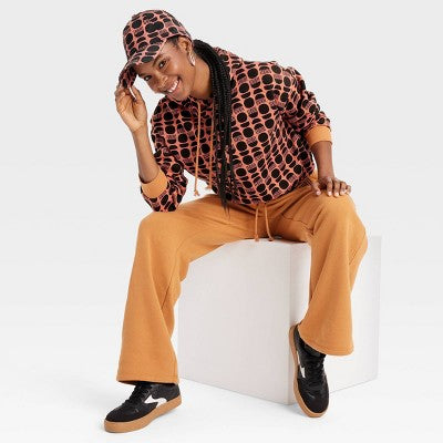 Black History Month Satin-Lined Allover Print Open Back Baseball Hat - Brown