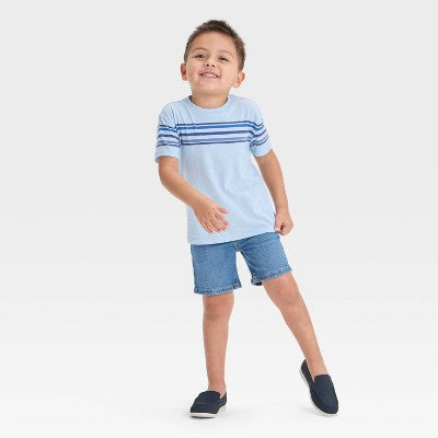 Toddler Boys' Button Front Denim Shorts - Cat & Jack 4T
