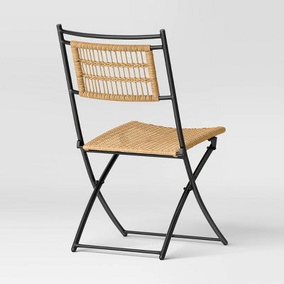 1pc Southport Patio Folding Chair Beige - Threshold (LOCAL PICKUP ONLY)