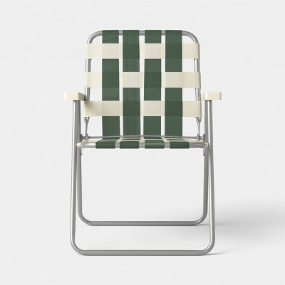 Webstrap Folding Chair Green - Room Essentials (LOCAL PICKUP ONLY)