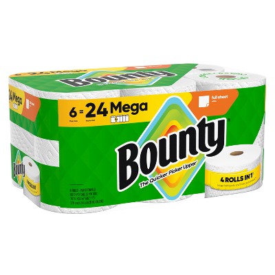Bounty Full Sheet Paper Towels - 6 Mega Rolls