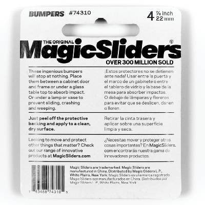 Magic Sliders 4ct 7/8" Round Adhesive Self-Stick Bumpers - Clear