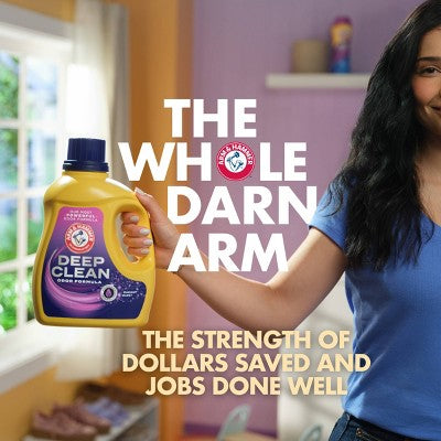 Arm & Hammer Deep Clean Odor Formula Radiant Burst Liquid Detergent 50 Loads - 75 fl oz