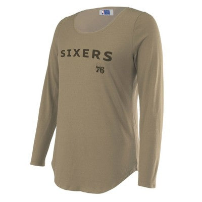 NBA Philadelphia 76ers Women's Long Sleeve Tonal Crew Neck T-Shirt - S