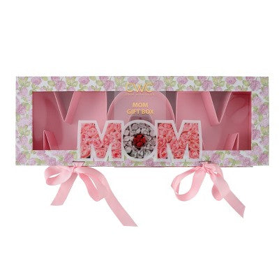 Cook With Color Fillable MOM Word Food Storage Gift Box Pink Floral