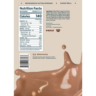 Be Amazing Chocolate Vegan Ready To Drink Protein Shake - 4pk/12floz
