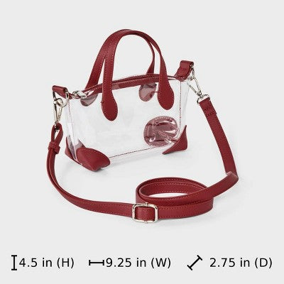 Game Day Clear Pouchette Crossbody Bag - Wild Fable Dark Red