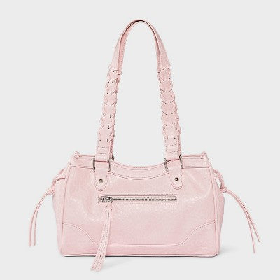 Whipstitch Handle Satchel Bag - Wild Fable with Olivia Dayton Pink