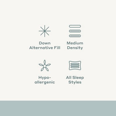 King Medium Machine Washable Customizable Down Alternative Bed Pillow Insert White - Casaluna
