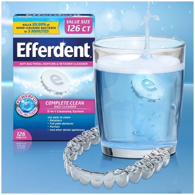 Efferdent Anti-Bacterial Denture Cleanser Tablets - 126ct