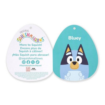 Squishmallows 12" Bluey Stuffed Animal: Polyester Dog Character Plush Toy