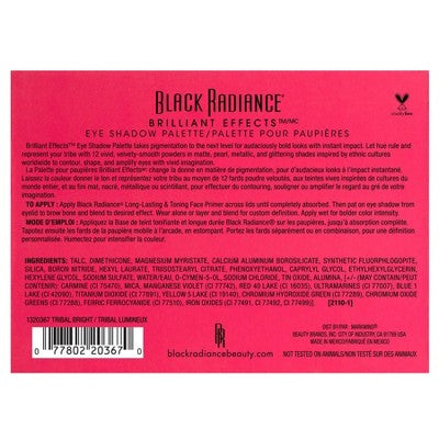 Black Radiance Brilliant Effects Eye Shadow Palette - Bright - 0.38oz