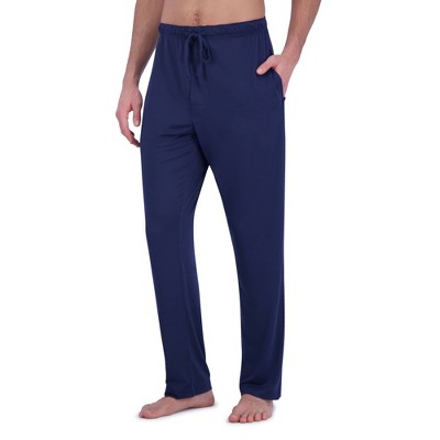 Hanes Originals Men's 2pc Luxe Sleep Pajama Set - Heathered Blue/Peacoat M