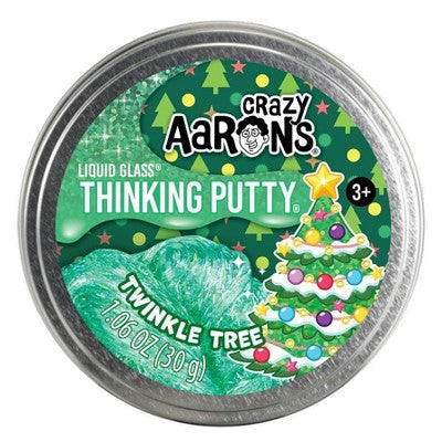 Crazy Aaron's Twinkle Tree Liquid Glass Thinking Putty Tin - Clear