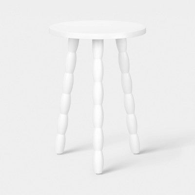 Bobbin Turned Wood Side Table White - Fully Assembled (LOCAL PICKUP ONLY)