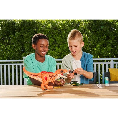 Robo Alive Dino Escape: Dinosaur Figure Playset with 6 Pieces, Educational Focus on Animals