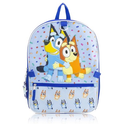 Bluey 15.5L Backpack 5pc Set with Headphone and Hood - Blue