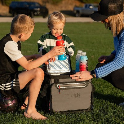 Titan by Arctic Zone 40 Cans/26.5 qt Collapsible Table Top Soft-Sided Cooler - Sharkskin Gray